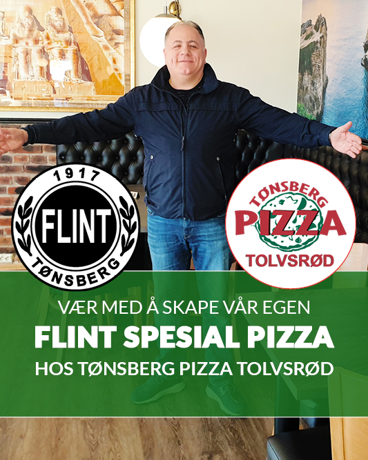 Mostapha ønsker Flints Corner og Flints spesial Pizza (2019) på Tønsberg Pizza