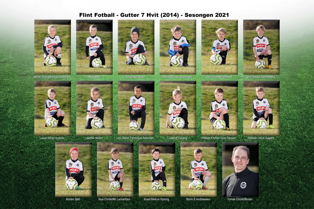 Flint Fotball - Gutter 7 Hvit (2014)