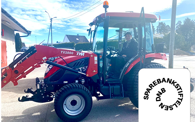 Støtte fra Sparebankstiftelsen DnB til ny traktor!